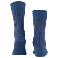 FALKE Herren Socken - Shadow, Strümpfe, Baumwolle, Logo, lang, einfarbig Blau/Bordeaux 41-42
