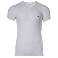 EMPORIO ARMANI Herren T-Shirt 2er Pack - V-Neck, V-Ausschnitt, Halbarm, unifarben Weiß XL