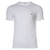 EMPORIO ARMANI Herren T-Shirt 2er Pack - Crew Neck, Rundhals, Halbarm, unifarben Weiß S (Small)