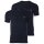 EMPORIO ARMANI Herren T-Shirt 2er Pack - Crew Neck, Rundhals, Halbarm, unifarben Marine M (Medium)