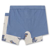 Sanetta Jungen Shorts, 2er Pack - Pants, Unterhosen, Baumwoll-Stretch, Dino Beige/Blau 140