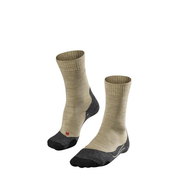 FALKE Damen Socken Multipack - Trekking Socken TK 2, Ergonomic, Merinowoll-Mix Sand 39-40 3er Pack (3x1P)