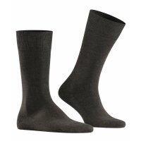 FALKE Mens socks - Family SO, all-rounder socks, plain, cotton blend dark brown 39-42 (UK 6-8)