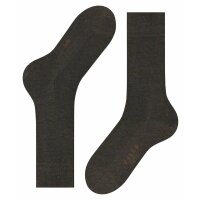 FALKE Mens socks - Family SO, all-rounder socks, plain, cotton blend dark brown 39-42 (UK 6-8)