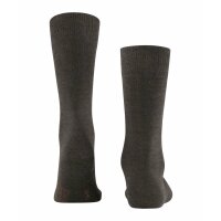 FALKE Mens socks - Family SO, all-rounder socks, plain, cotton blend dark brown 39-42 (UK 6-8)