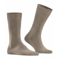 FALKE Mens socks - Family SO, all-rounder socks, plain, cotton blend Nut Melange 43-46 (UK 9-11)
