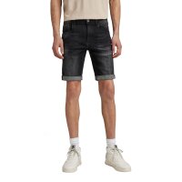 G-STAR mens denim shorts - 3301 Slim Short, short trousers, denim, super stretch Black 29W