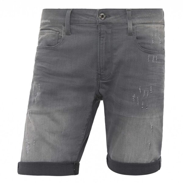 G-STAR mens denim shorts - 3301 Slim Short, short trousers, denim, super stretch Grey 29W