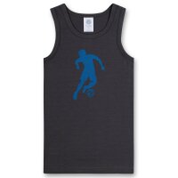 Sanetta Jungen Shirts 2er Pack - Unterwäsche, Unterhemden, Baumwolle, Fußball Blau/Grau 092
