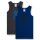 Sanetta Jungen Shirts 2er Pack - Unterwäsche, Unterhemden, Baumwolle, Fußball Blau/Grau 116