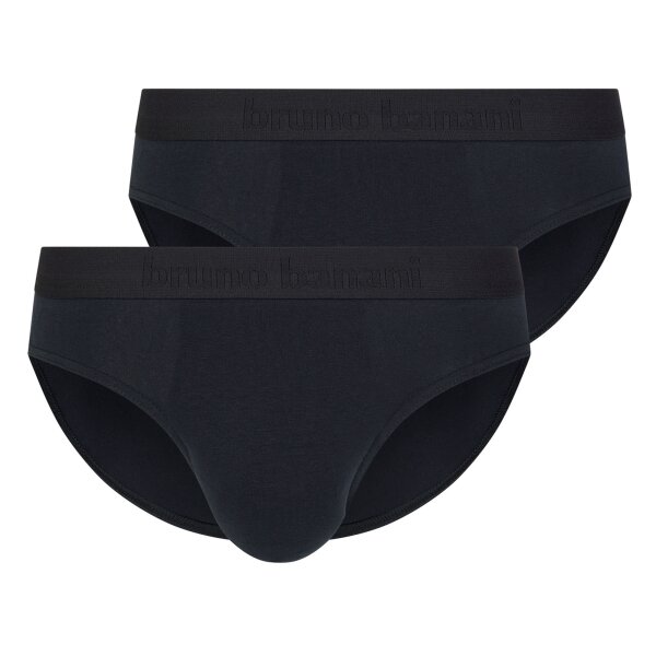 bruno banani mens briefs, 2-pack - Flowing, sports briefs, stretch cotton, logo Black S (Small)