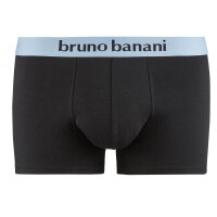 bruno banani Mens Boxershorts, 2 Pack - Flowing, Cotton Sky blue/black XXL (XX-Large)
