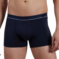 CECEBA Herren Boxershorts, 2er Pack - Long Pants, Unterwäsche, Logo, einfarbig Dunkelblau M