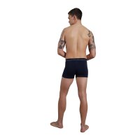 CECEBA mens boxer shorts, 2-pack - long pants, underwear, logo, single-coloured Dark blue M (Medium)