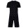 LACOSTE Mens Pyjama Set, 2-piece - Pyjama Loungewear Set, Short, All-Over Minicroc Print, Round Neck, Jersey Black/White 2XL (XX-Large)