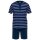 CECEBA mens pyjamas, 2-piece set - Philadelphia, shorty, short, button placket, cotton Blue/White S (Small)
