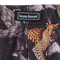 bruno banani mens jersey boxer shorts - PANTHERA, bb Premium Line, print Black/Beige XL (X-Large)