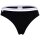LACOSTE Womens Thongs, 3-Pack - Thong, Underwear, Cotton Stretch, Logo Waistband, Solid Color Black S (Small)