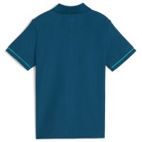 PUMA Herren Poloshirt - MAPF1 Mercedes Polo, Knopfleiste, Logo, einfarbig Blau S
