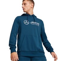 PUMA Herren Hoodie - Motorsport MAPF1 Mercedes Essential Hoodie, Kapuze, Logo Blau M