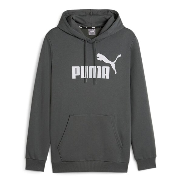 PUMA Mens Hoodie - ESS Big Logo Hoodie FL, Hood, Logo Grey L (Large)