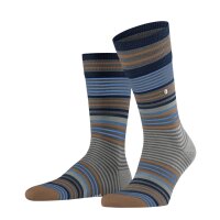 Burlington Herren Socken STRIPE - Streifenmuster, Schurwolle, One Size, 40-46