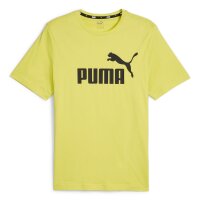 PUMA Herren T-Shirt - ESS Logo Tee, Rundhals, Baumwolle, uni Grün (Lime Sheen) M