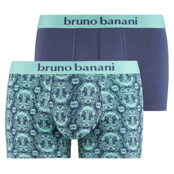 bruno banani mens boxer shorts, 2-pack - Nautics, Young Line, cotton stretch