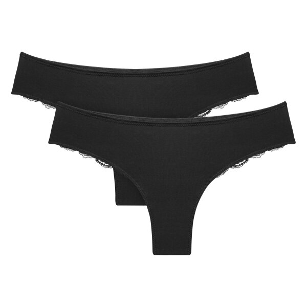 Triumph womens Brazilian thong, 2-pack - Lovely Micro, lace, microfibre, uni