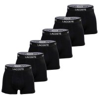 LACOSTE Herren Boxershorts, 6er Pack - Trunks, Casual, Cotton Stretch, Logobund