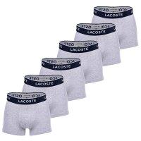 LACOSTE Herren Boxershorts, 6er Pack - Trunks, Casual, Cotton Stretch, Logobund