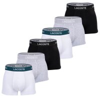 LACOSTE Herren Boxershorts, 6er Pack - Trunks, Casual, Cotton Stretch, Logobund