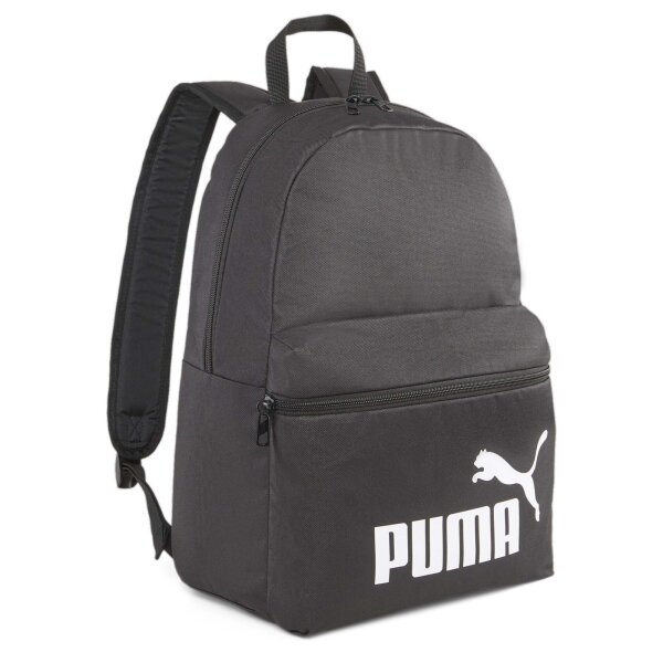 PUMA Unisex Backpack - Phase Backpack, Puma Cat Logo, 43x31x14 cm (HxWxD), monochrome Black