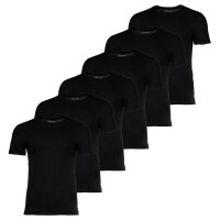 LACOSTE Herren T-Shirts, 6er Pack - Essentials, Rundhals, Slim Fit, Baumwolle, einfarbig