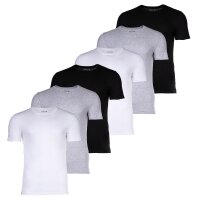 LACOSTE Mens T-Shirts, 6-pack - Essentials, Round Neck,...