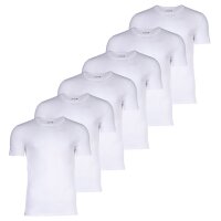 LACOSTE Mens T-Shirts, 6-pack - Essentials, Round Neck, Slim Fit, Cotton, Solid Color