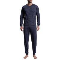 bugatti mens pyjamas, 2-piece set - long, pyjamas. V-neck, cotton Blue XXL (XX-Large)
