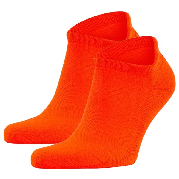 FALKE Unisex Sneakersocken 2er Pack - Cool Kick, Socken, Uni, anatomisch, ultraleicht, 37-48 Leuchtorange 39-41