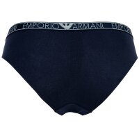 EMPORIO ARMANI Damen Slip, 2er Pack - ESSENTIAL STUDS LOGO, Briefs, Cotton Stretch Blau S