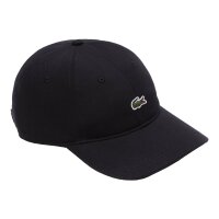 LACOSTE Unisex Cap - Baseball Cap, Baumwolle, Croco Logo, One Size, einfarbig Schwarz