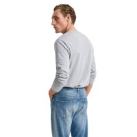 GANT Herren Longsleeve - REGULAR SHIELD LS, Shirt, Rundhals, Langarm, Baumwolle Grau S