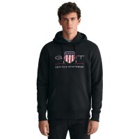 GANT Herren Hoodie - REGULAR ARCHIVE SHIELD HOODIE, Kapuzen-Sweatshirt, Logo Schwarz S
