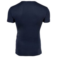 EMPORIO ARMANI Herren T-Shirt, 2er Pack - BOLD MONOGRAM, Rundhals, Slim Fit, Stretch Cotton Marine S