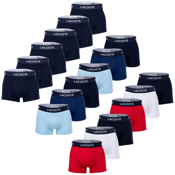 LACOSTE Herren Boxershorts, 6er Pack - Trunks, Casual, Cotton Stretch, Logobund