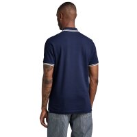 G-STAR Herren Poloshirt - Dunda Slim Stripe Polo, Knopfleiste, Bio-Baumwolle Dunkelblau S