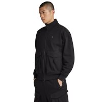 G-STAR mens sweat jacket - Rovic Zip Through Loose, stand-up collar, zip fastening, single-coloured Black M (Medium)