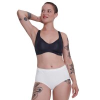 Sloggi Ladies Midi Briefs, 4-Pack - Basic+Midi C4P, Underwear, Cotton, Lace, Logo, solid color Black/White/Grey/Blue 3XL (XXX-Large)