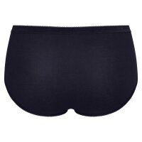 Sloggi Ladies Midi Briefs, 4-Pack - Basic+Midi C4P, Underwear, Cotton, Lace, Logo, solid color Black/White/Grey/Blue 3XL (XXX-Large)