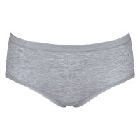 Sloggi Ladies Midi Briefs, 4-Pack - Basic+Midi C4P, Underwear, Cotton, Lace, Logo, solid color Black/White/Grey/Blue 3XL (XXX-Large)