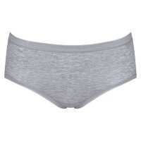 Sloggi Damen Midi-Slip, 4er Pack - Basic+Midi C4P, Unterwäsche, Baumwolle, Spitze, Logo, einfarbig Weiß/Schwarz/Braun/Grau 3XL